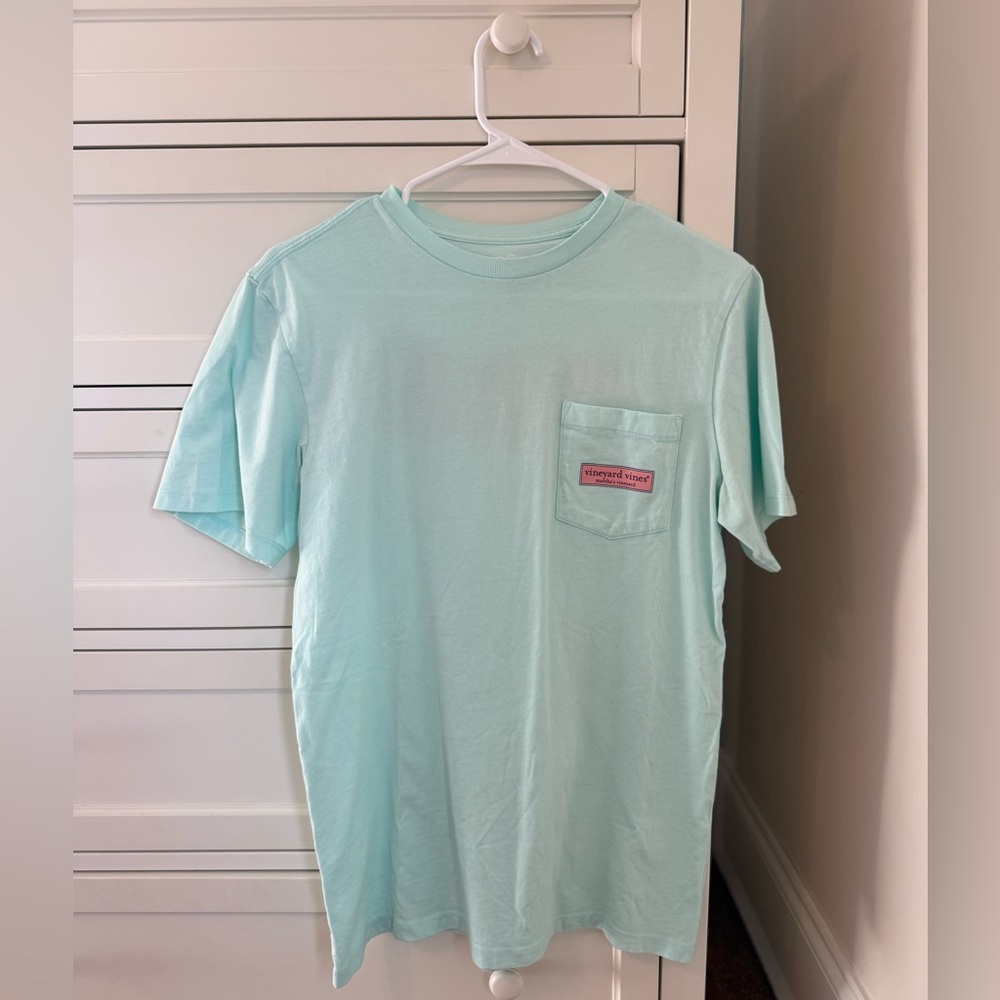 Vineyard Vines Men's Aqua Short Sleeve Tee